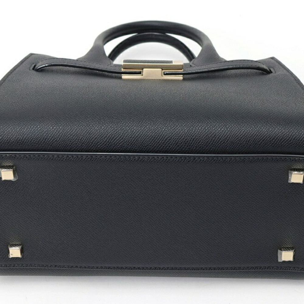 Valextra 2-Handle Milano Bag Mini Shoulder Bag, Soft Calfskin, Black - Picture 4 of 9